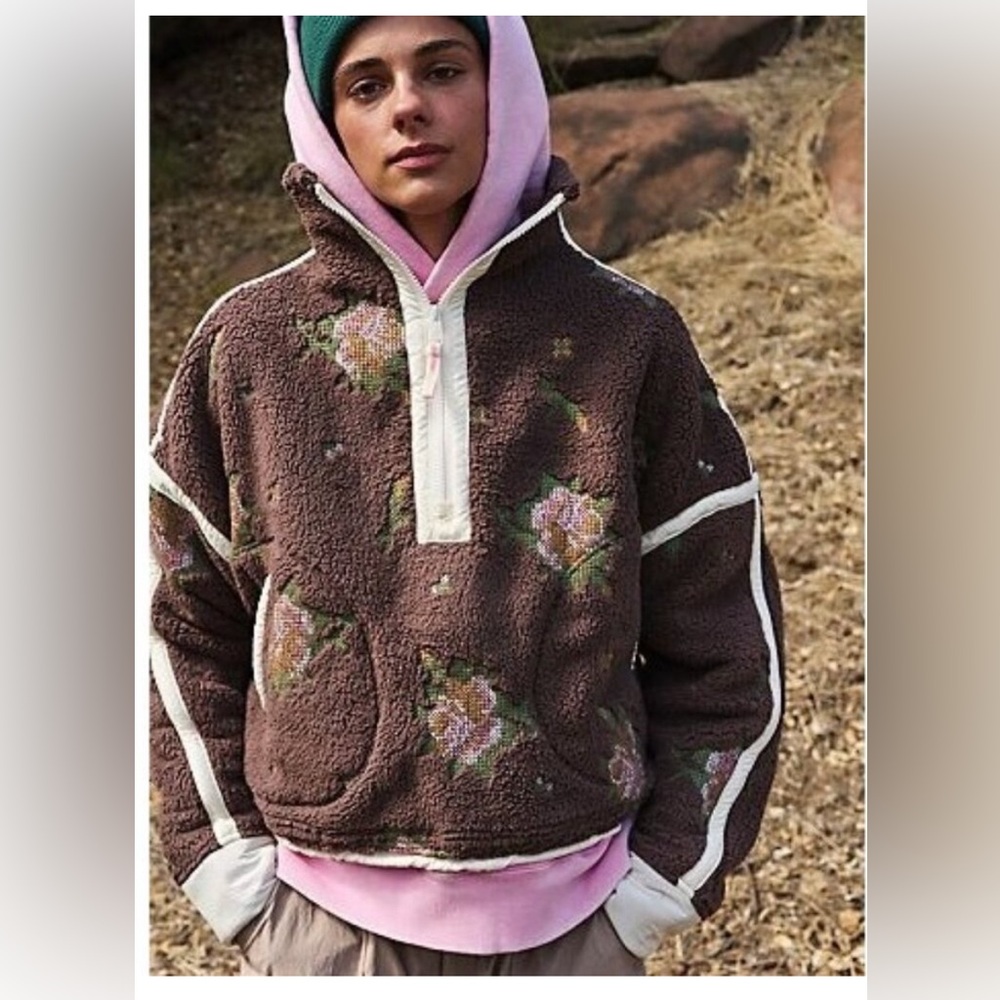 Freepeople Mountain High Embroider Floral Sweater